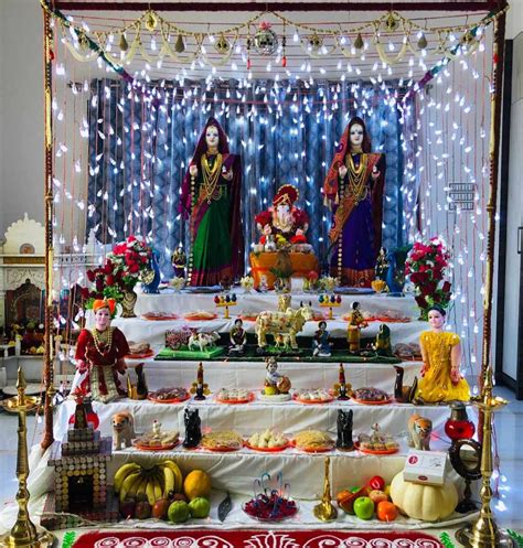 Incredible Collection of Full 4K Gauri Ganpati Decoration Ideas at Home Images: Over 999+