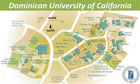 Dominican University of California Campus Map - Ontheworldmap.com