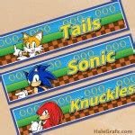 Free Printable Sonic the Hedgehog Water Bottle Labels