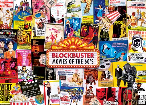 Blockbuster Movies 60's, 1000 Pieces, MasterPieces | Puzzle Warehouse