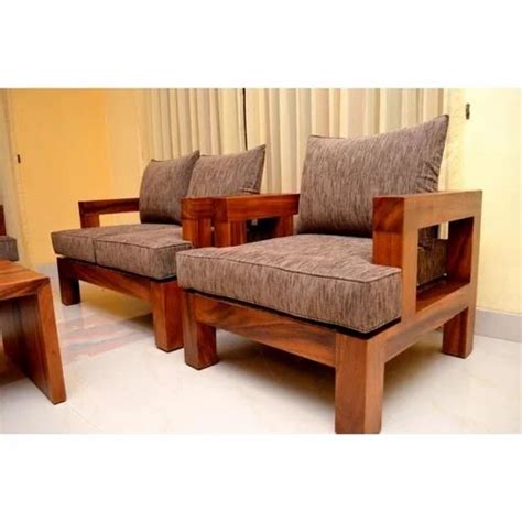 Brown Solid Wood Sofa Set at Rs 23000 in Ahmedabad | ID: 14259531355