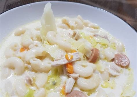 Chicken Macaroni Soup Recipe by Marian Grace Bato - Cookpad