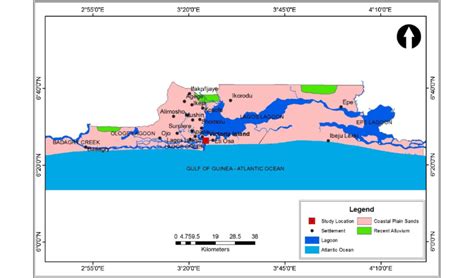 Geological map of Lagos State showing the study area, Victoria Island ...