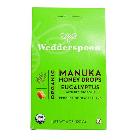 Wedderspoon Organic Manuka Honey Drops Eucalyptus 4oz : Fresh Health ...