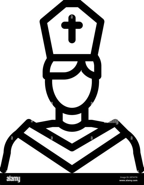 priest preacher icon vector outline illustration Stock Vector Image & Art - Alamy