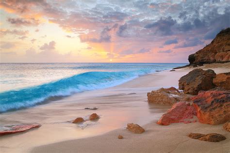 Cupecoy Beach Sunset Saint Maarten Photograph by Roupen Baker - Fine ...