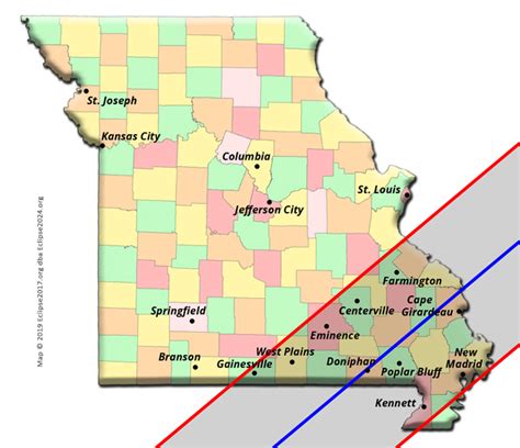 The path of totality through North America - the Great North American Eclipse of April 8, 2024 ...