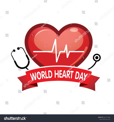 World Heart Day Symbol Logo Simple Stock Vector (Royalty Free ...