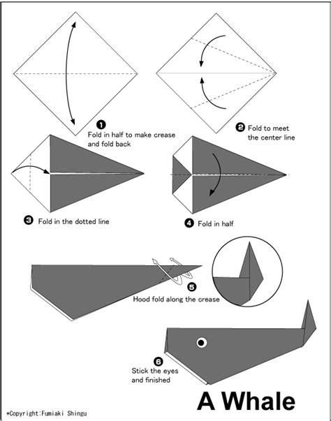 Whale - Easy Origami instructions For Kids