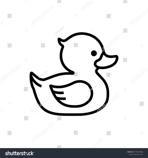 Rubber Duck Icon Isolated On White Stock Vector (Royalty Free ...