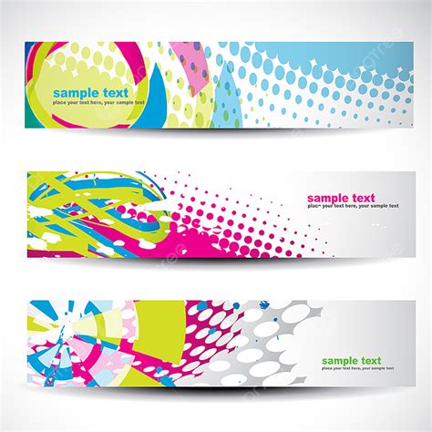 Abstract Website Header Vector PNG Images, Abstract Header Set, Abstract, Background, Banner PNG ...