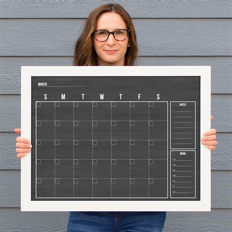 Minimalist Wall Calendar Custom Dry Erase Large Calendar | Etsy