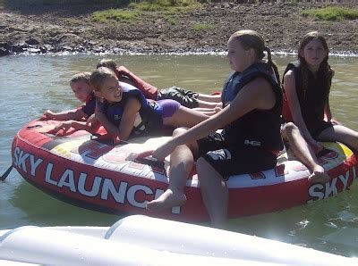 Cullen Clan: water skiing and tubing fun!