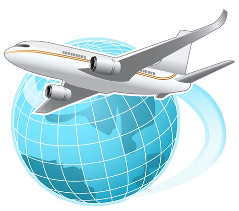 Globe With Airplane Png - PNG Image Collection