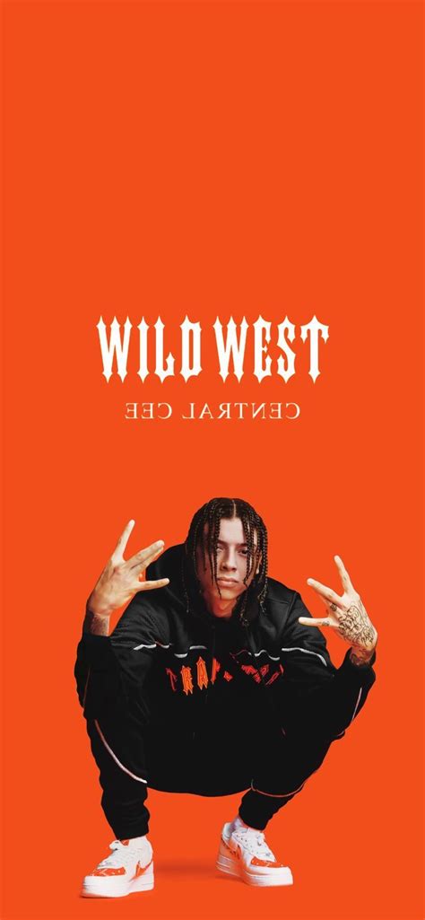 Cover of Central Cee - Wild West Wallpaper #rapus #wallpaper #cover @behance #fire #orange # ...