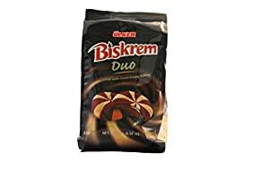 Ulker Biskrem Duo Cookies with Cocoa Cream Fiiling 185g: Amazon.com ...