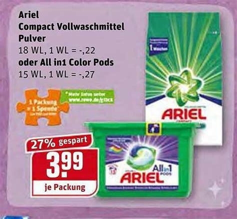 Markt Eine effektive Vernichten ariel compact angebot übersehen Raserei Maus