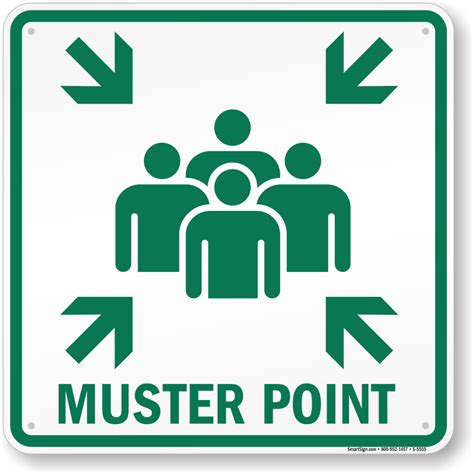 Muster Point Sign - Emergency Assembly Area Sign | Low Prices, SKU: S-5555