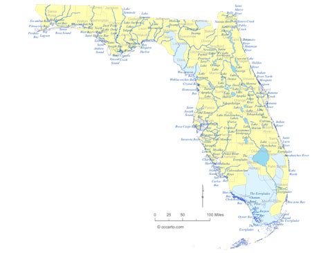 Map Of Florida Lakes - Map Of Rose Bowl