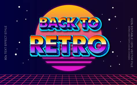 BACK to RETRO 80S TEXT EFFECTS Graphic by Neyansterdam17 · Creative Fabrica