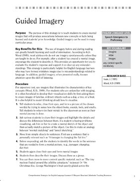 Imagery Worksheets