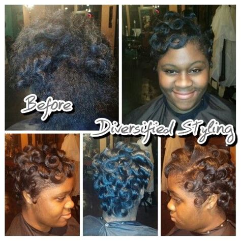 Before and after silk press in pin curl Silk Press, Pin Curls ...