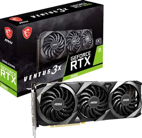 MSI NVIDIA GeForce RTX 3060 Ventus 3X 12G OC 12GB GDDR6 PCI Express 4.0 ...