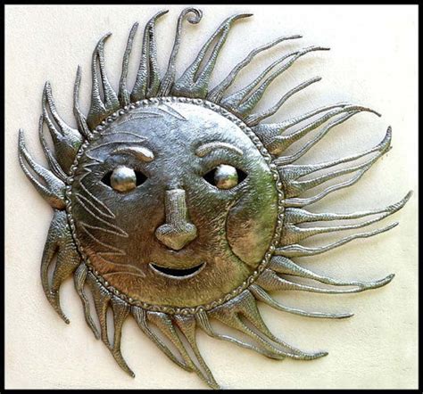 OUTDOOR METAL ART Sun Wall Hanging Metal Sun Haitian | Etsy