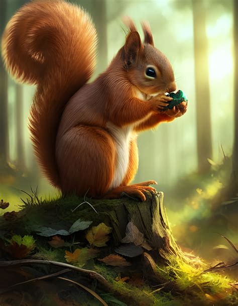 Red Squirrel - AI Generated Artwork - NightCafe Creator