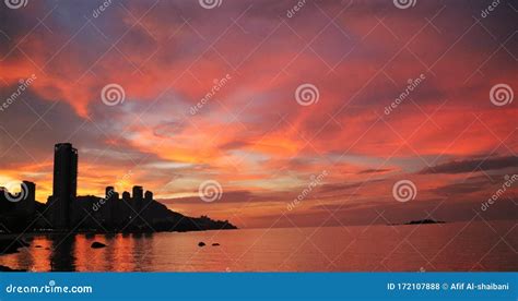 Sunset in Tanjung Tokong Pulau Pinang Stock Photo - Image of clouds ...