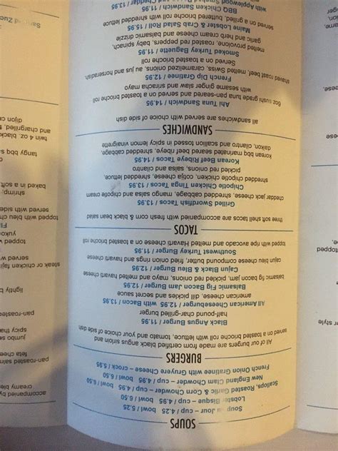 Menu at Blue Water Grill restaurant, Skaneateles