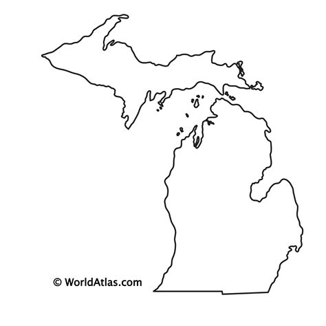 Printable Outline Map Of Michigan - vrogue.co