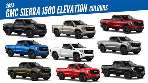 2023 GMC Sierra 1500 Elevation Truck - All Color Options - Images | Gmc ...
