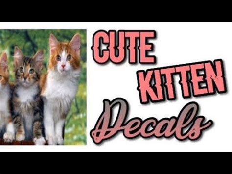 Roblox Bloxburg - Cute Kitten Decal Id's