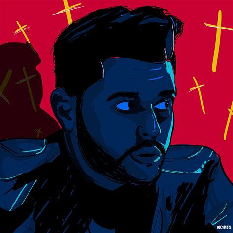 The Weeknd Starboy Canvas Illustration 12 x 12