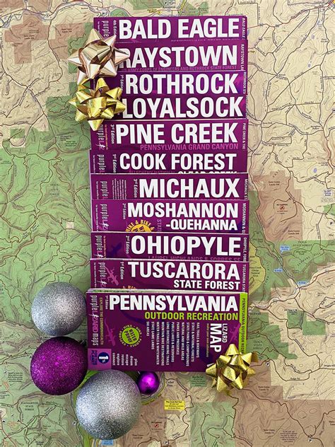 Purple Lizard Maps Pennsylvania Outdoor Adventure Pack (All 6 PA Lizard ...