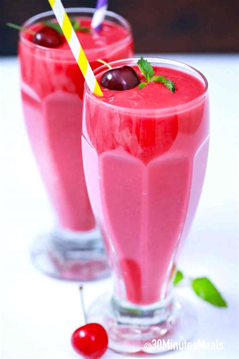 Cherry Smoothie Recipe - 30 minutes meals