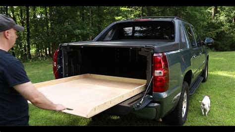 The Simplest DIY Truck Bed Slide for Chevy Avalanche - YouTube | Diy truck bedding, Truck bed ...