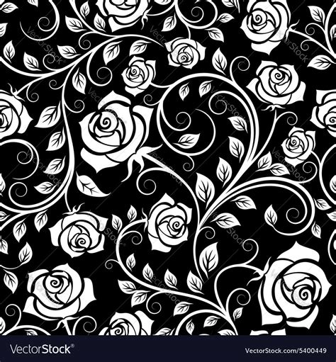 Vintage white roses seamless pattern Royalty Free Vector