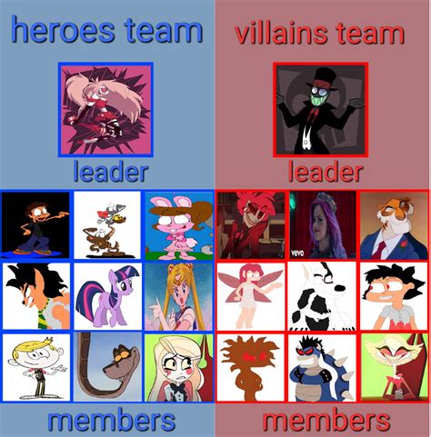 Heroes vs. Villains by Alicia365armour on DeviantArt