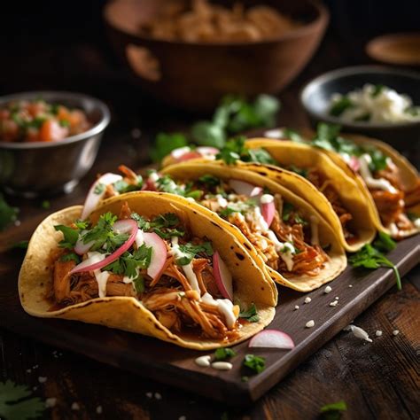 Premium AI Image | Mexican tacos with beef tomatoes and cheese