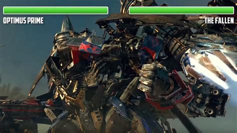 Optimus Prime vs. The Fallen and Megatron WITH HEALTHBARS | Final Battle | HD | Transformers ...