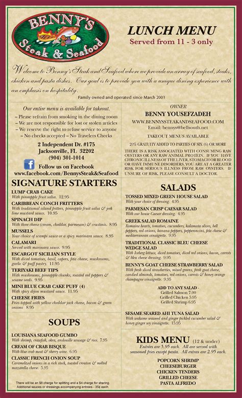 fancy seafood restaurant menu 2018 | printable menu and chart | Steak and seafood, Seafood ...