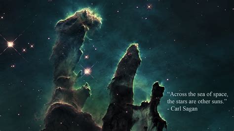 nebula, Pillars Of Creation, Carl Sagan, Quote, Space Wallpapers HD / Desktop and Mobile Backgrounds