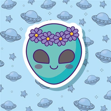 Premium Vector | Cute alien icon