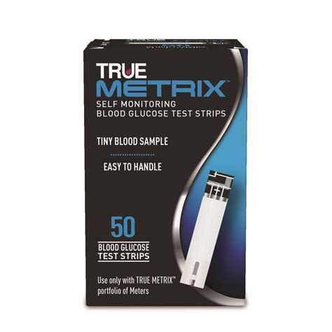 True Metrix Blood Glucose Test Strips box of 50