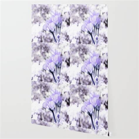 Pastel Periwinkle Flowers Wallpaper by lilkiddies | Society6