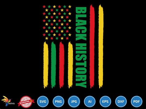 Black History Flag Svg Black History Month Svg Juneteenth - Etsy