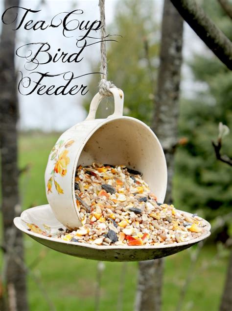 Day 19 - Teacup Bird Feeder - Looks Like Homemade