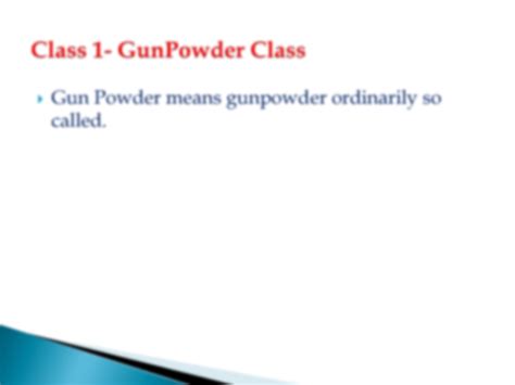 SOLUTION: Classification of explosives - Studypool